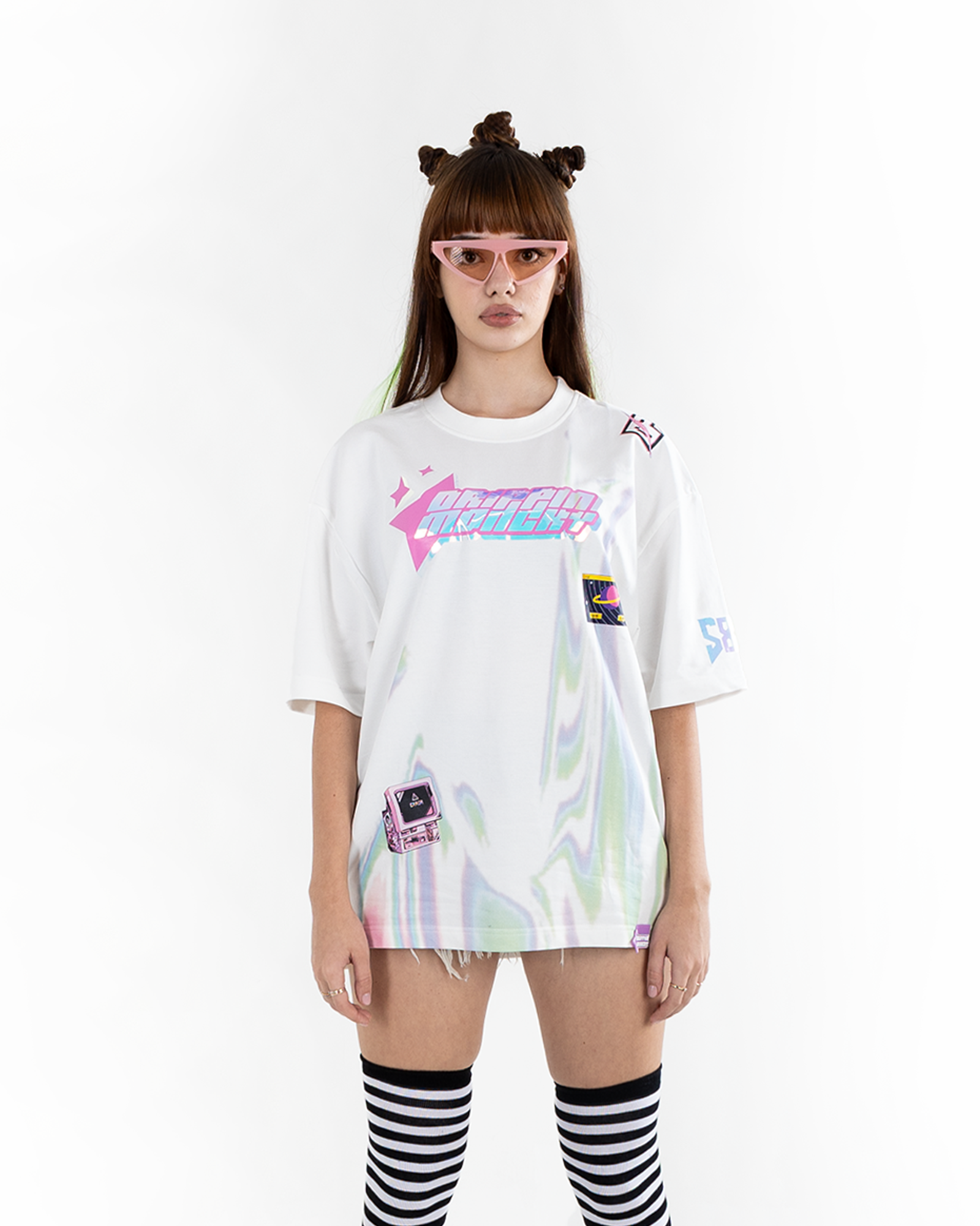 Gamer Glitch Unisex Oversized Printed T Shirt